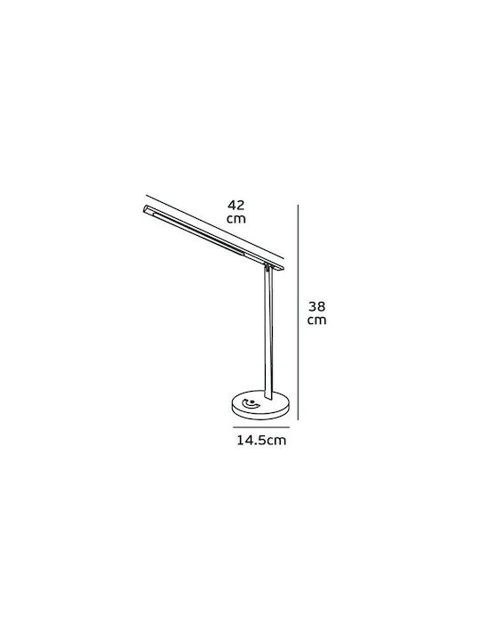 VK Lighting LED Φωτιστικό Γραφείου Αναδιπλούμενο σε Μαύρο Χρώμα