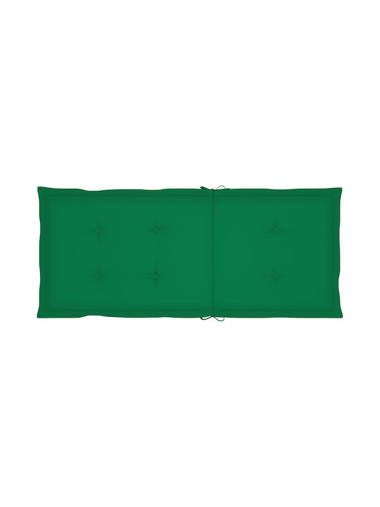 vidaXL Garden Chair Cushion with Backrest Green 4 Pieces 50x120cm