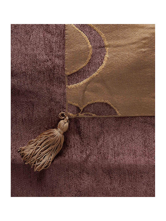 Silk Fashion 5178 Throws Set 3 pcs Chenille Purple