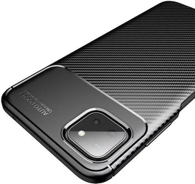 Ancus AutoFocus Carbon Fiber Coperta din spate Silicon Negru (Galaxy A22 5G) 36456