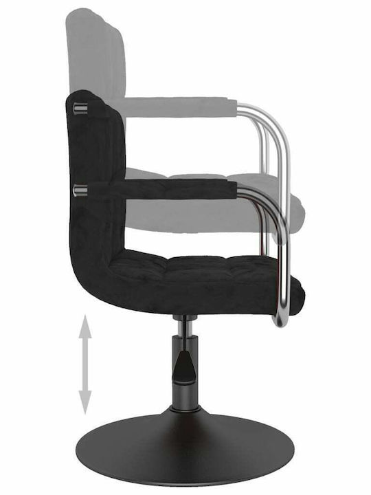 Swivel Visitor Chair with Arms Μαύρη 48x47x71cm 4pcs