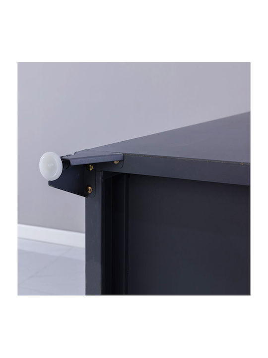 Spind Metallisch mit 15 Schränke Anthracite Checkmate 90x45x190cm