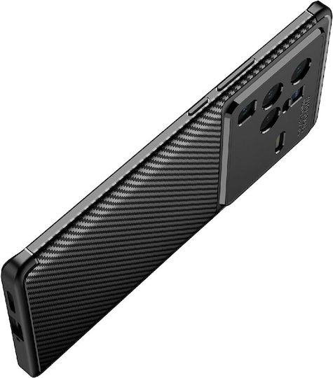 Ancus AutoFocus Carbon Fiber Umschlag Rückseite Silikon Schwarz (Vivo X80)