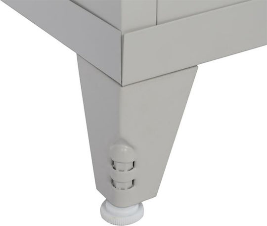 Double-Leaf XXL Metallic Galvanized Cabinet with Locking Capability with 2 Shelves 90x54x101 cm