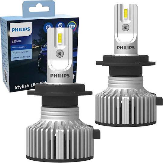 Philips Lamps Car Ultinon Pro3021 H7 LED 6000K Cold White 12V 20W 2pcs