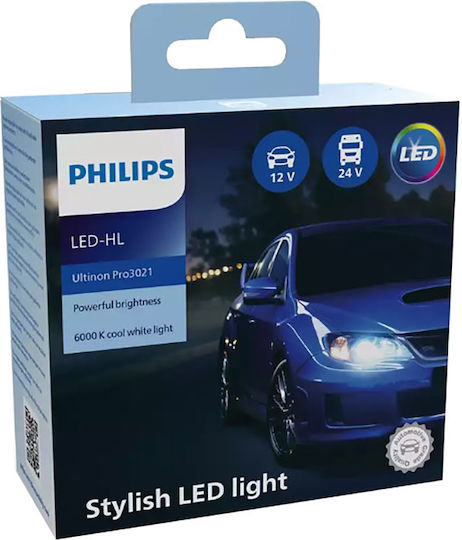Philips Lamps Car Ultinon Pro3021 H7 LED 6000K Cold White 12V 20W 2pcs
