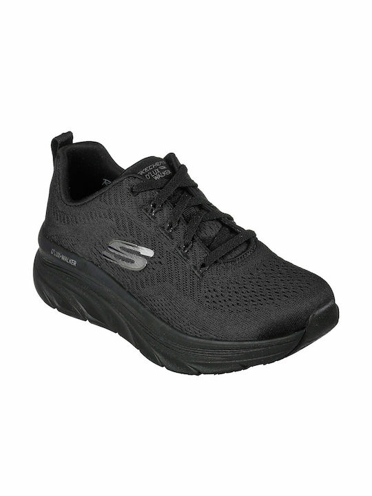 Skechers D'Lux Walker Γυναικεία Sneakers Μαύρα