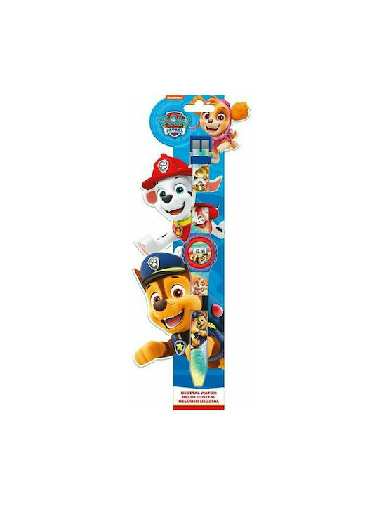 BigBuy Paw Patrol Kinder Digitaluhr mit Kautschuk/Plastik Armband Mehrfarbig