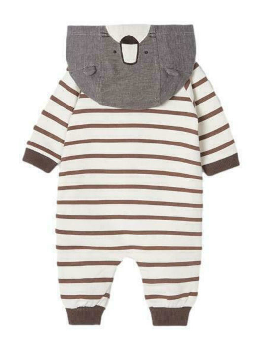 Mayoral Baby Bodysuit Set Long-Sleeved Brown