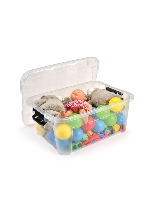 Viosarp Plastic Storage box with Cap Transparent 48.5x36.5x26.5cm 1pcs