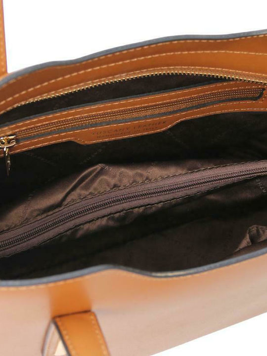 Olimpia Leather Women's Bag Handbag Tabac Brown