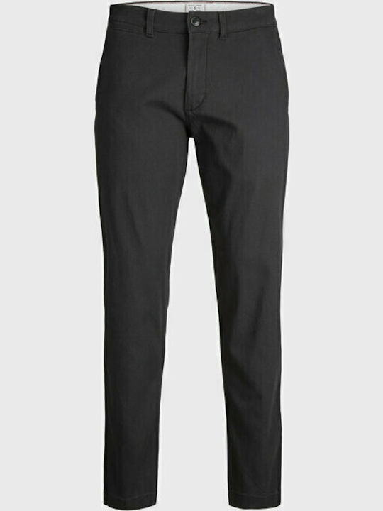 Trousers Chino Elastic in Relaxed Fit Black