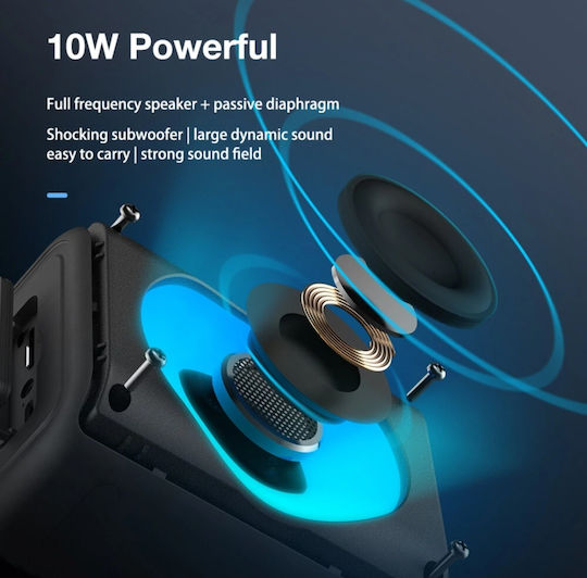 BlitzWolf Airaux Bluetooth Speaker 10W with Battery Life up to 5 hours Black