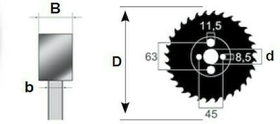 Boston 48186 Δίσκος Κοπής Ξύλου 250mm με 80 Δόντια