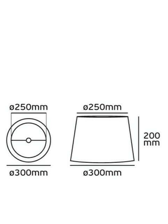 VK Lighting Καπέλο Φωτιστικού 30x20εκ.
