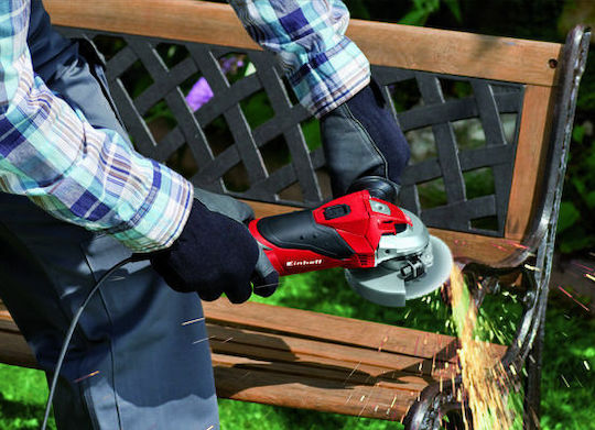 Einhell TE-AG 125 CE Kit Τροχός 125mm Ρεύματος 1100W με Ρύθμιση Στροφών