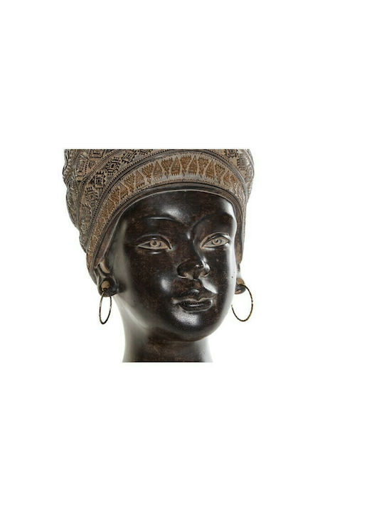 DKD Home Decor Κασπώ Πολυρητίνη Καφέ 13.5x15.5x25.5εκ. Αφρικάνα