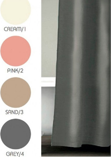 Palamaiki Simple Κουρτίνα Μπάνιου Υφασμάτινη 180x200 cm Cream