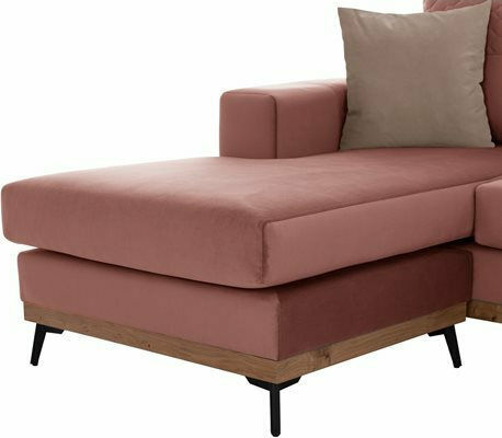 Portofino Colțar Canapea cu Unghi Reversibil Roz 240x165x92cm