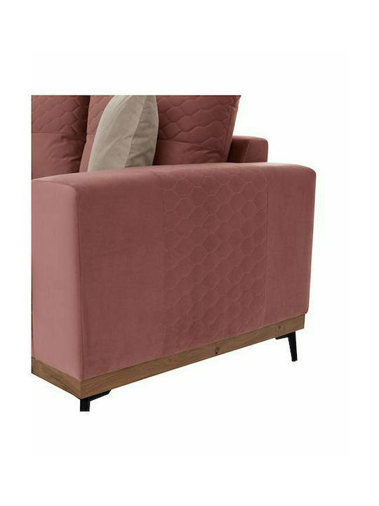 Portofino Colțar Canapea cu Unghi Reversibil Roz 240x165x92cm