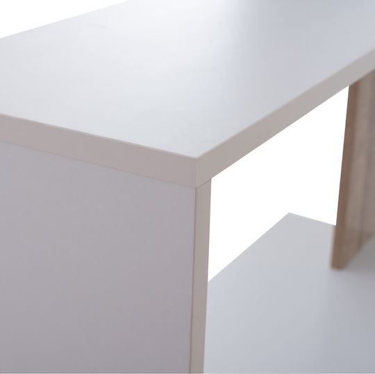 Bibliotecă Harvey Alb 80x23x141 cm