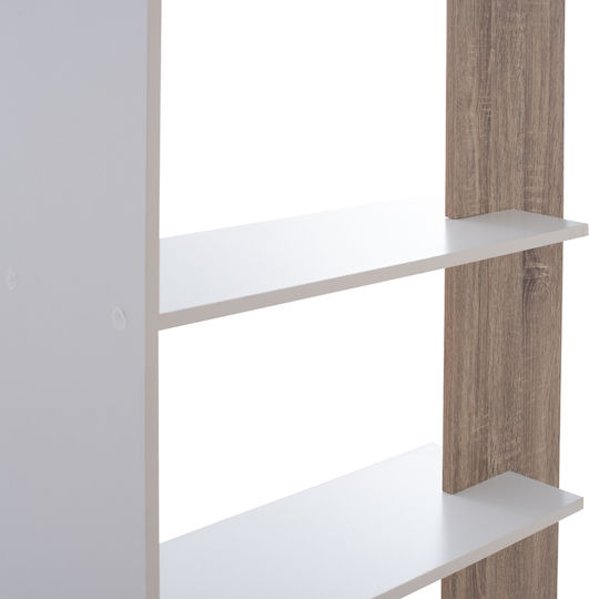 Bibliotecă Harvey Alb 80x23x141 cm