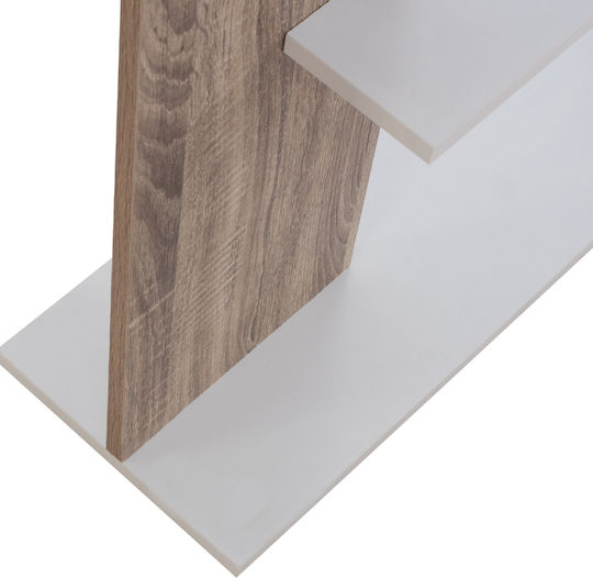 Bibliotecă Harvey Alb 80x23x141 cm