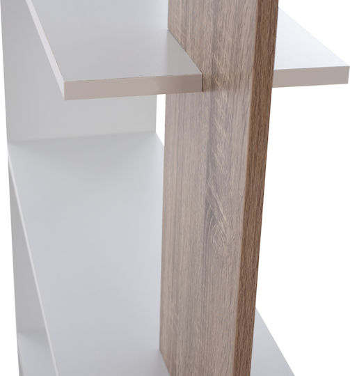 Bibliotecă Harvey Alb 80x23x141 cm