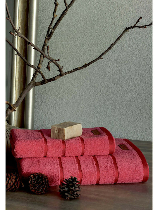 Makis Tselios Home Πετσέτα Προσώπου Private 50x90εκ. Coral Βάρους 600gr/m²
