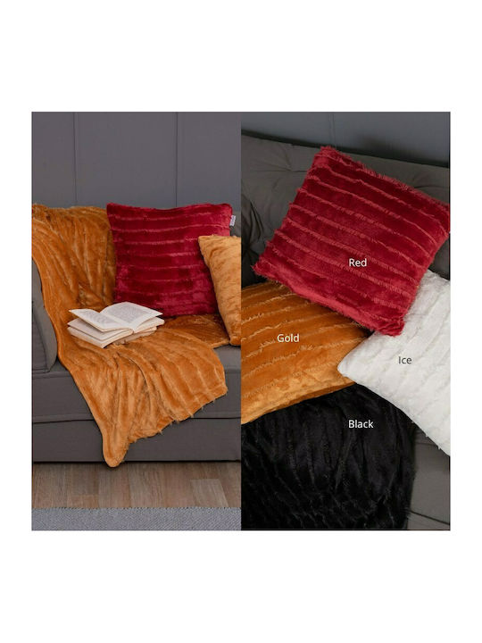Palamaiki Gwen Velvet Blanket for Couch 130x180cm Black