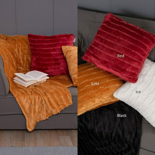 Palamaiki Gwen Κουβέρτα Βελουτέ Καναπέ 130x180εκ. Black
