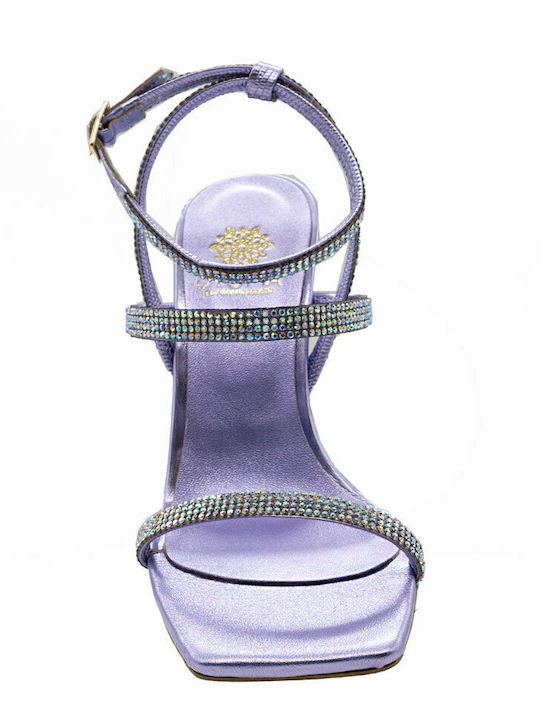 Sandals with Strass Purple
