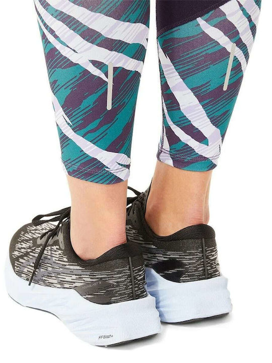 Wild Camo Running Γυναικείο Cropped Κολάν Ψηλόμεσο Μωβ