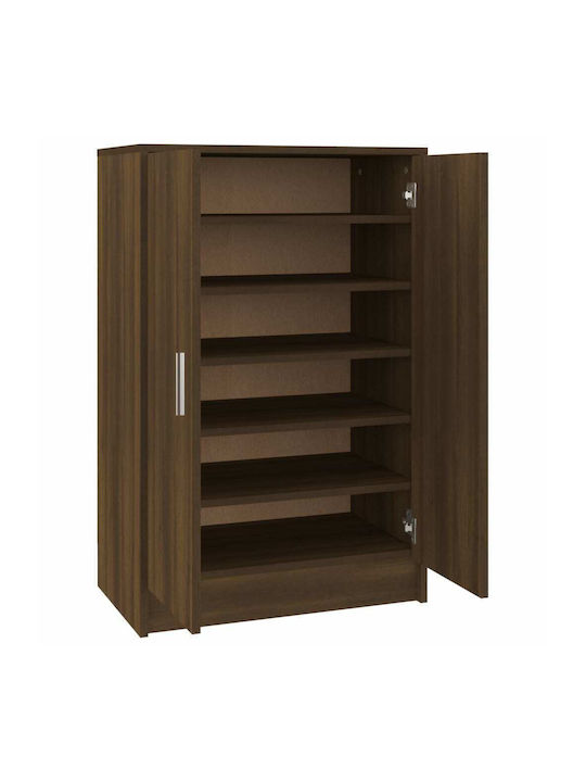 Lemn Organizator de pantofi cu 6 rafturi Maro 60x35x92cm