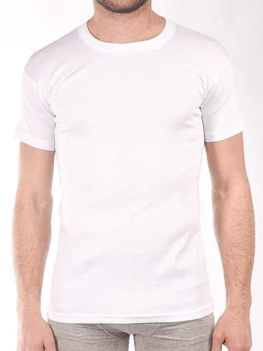 Men's Short Sleeve Undershirt White