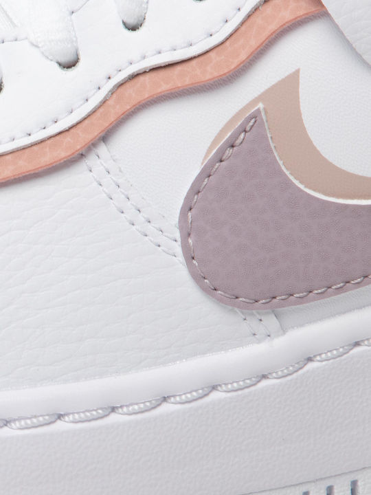 Air Force 1 Shadow Flatforms Sneakers White / Pink Oxford / Rose Whisper / Amethyst Ash