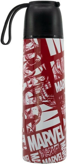 Stor Marvel Avengers Bottle Thermos Stainless Steel 495ml Red with Mouthpiece