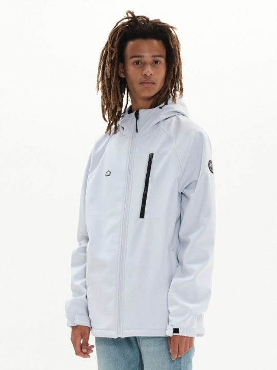 Winter Jacket Softshell Waterproof and Windproof Ice White
