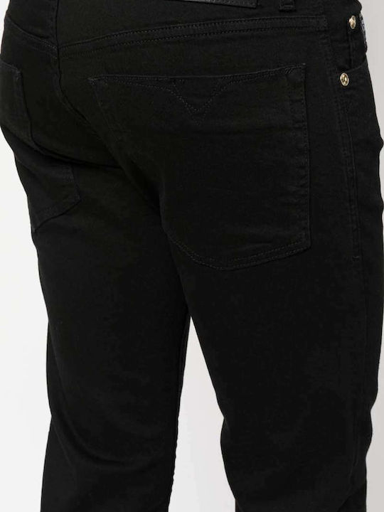 Ανδρικό Παντελόνι Τζιν Ελαστικό Regular Fit Black