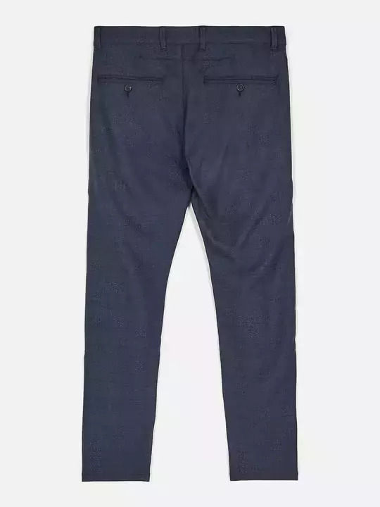 Paul Class Trousers Chino in Slim Fit Navy Blue