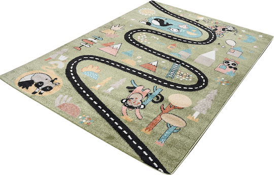 Balsan Carousel Kinder Teppich Straße Grün 160x230cm