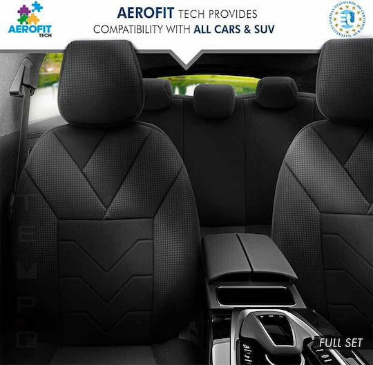 Otom Front Car Covers 11pcs Cotton Tempo Design Black