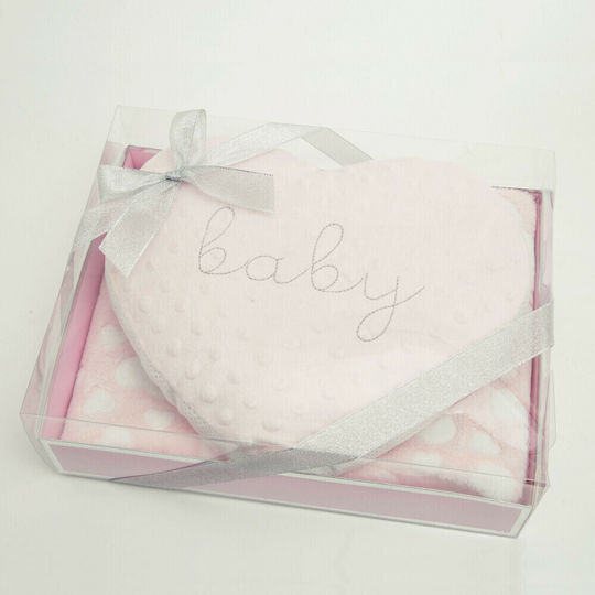 Borea Nursery Swaddling Blanket Heart 75x100cm 2 Pieces Borea Nursery Swaddling Blanket Heart 75x100cm 2 Pieces