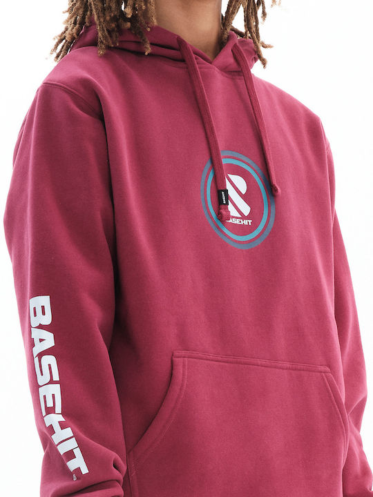 Sweatshirt with Hood Rasberry