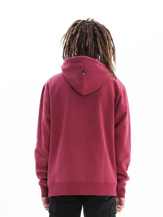 Sweatshirt with Hood Rasberry