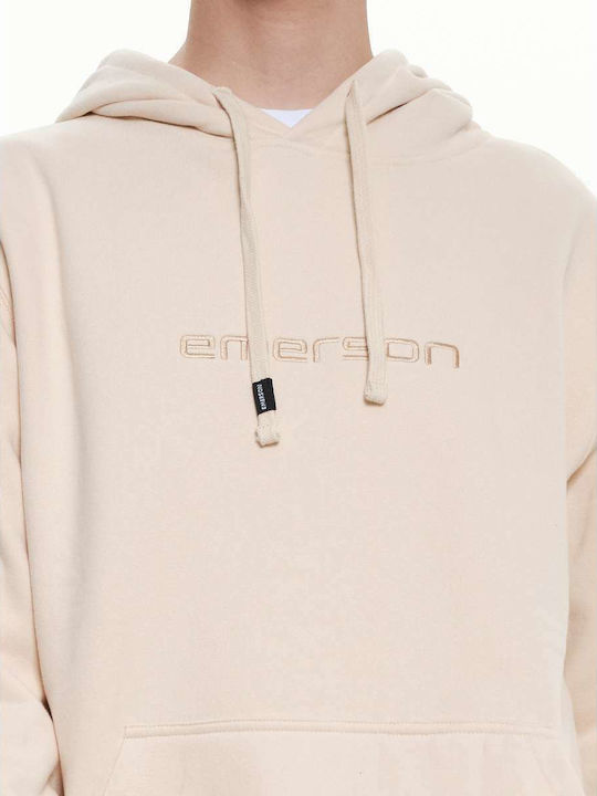 Sweatshirt with Hood Beige