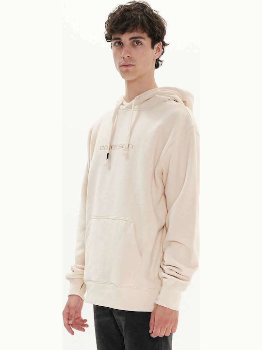 Sweatshirt with Hood Beige