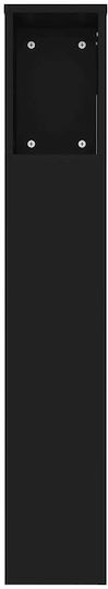vidaXL Tăblie De Pat Din Lemn Neagră 220x104.5cm