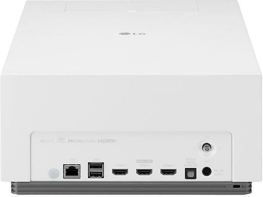 LG Cinebeam HU710PW Проектор DLP 4K Ultra HD Лазерен с Wi-Fi и вградени високоговорители Бял