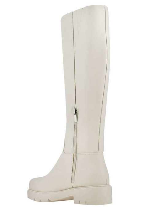 Verve3 Leder Damenstiefel Beige